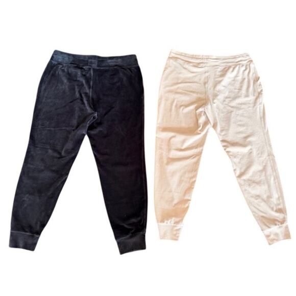 32 Degrees HEAT Fleece Joggers Bundle L Black & Cream Women’s Sweatpants - Picture 3 of 6